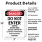 Signmission Do Not Enter Limited Access Area Danger Sign, Plastic, 7in W x 10in L, 2PK OS-2PACK-DS-P-710-V-2134 - alternate 7